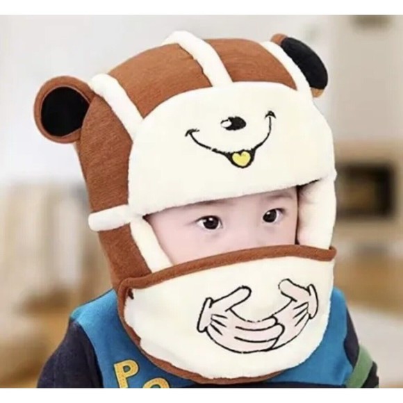 Winter Warm Hat and Face Cover for Baby Toddler - NEW - Picture 1 of 5